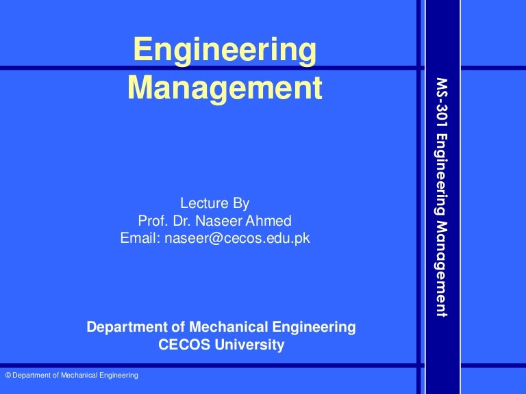 Engineering Management Pdf